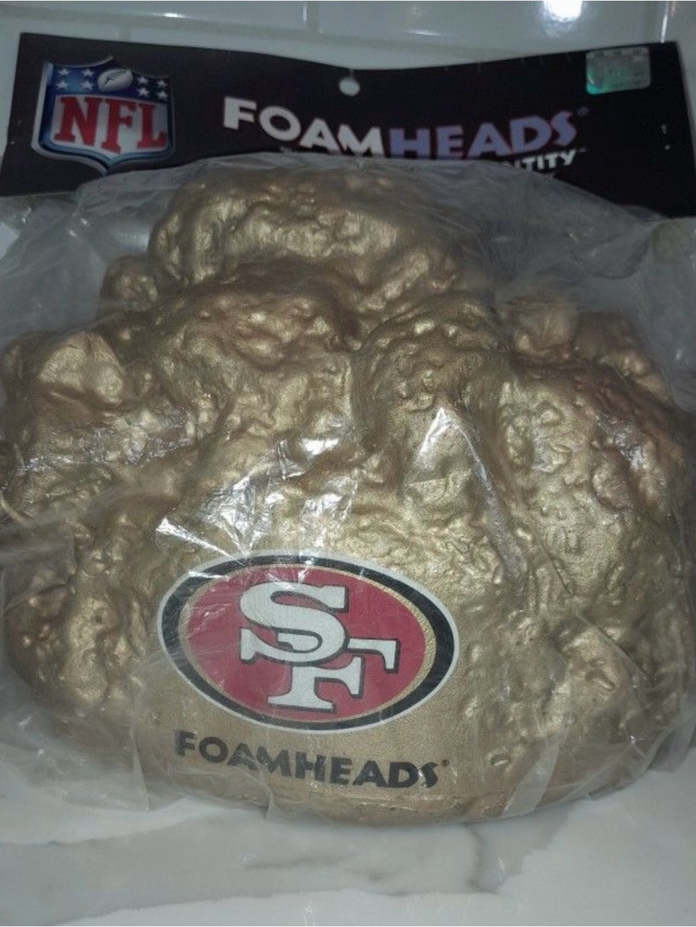 NFL FoamHeads San Francisco 49ers Gold Nugget Hat - Rare Find